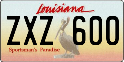 LA license plate ZXZ600