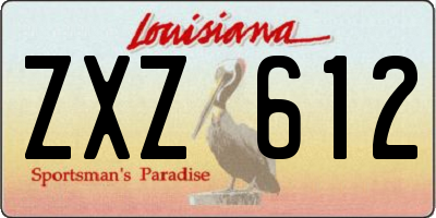 LA license plate ZXZ612
