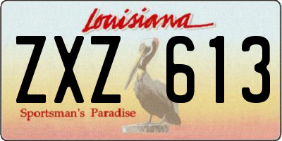 LA license plate ZXZ613