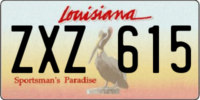 LA license plate ZXZ615