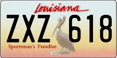 LA license plate ZXZ618