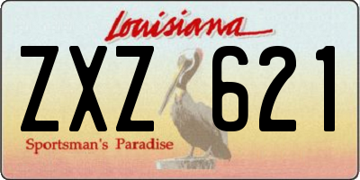 LA license plate ZXZ621