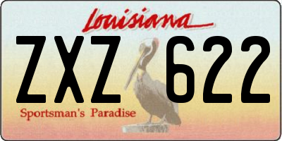 LA license plate ZXZ622