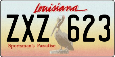 LA license plate ZXZ623