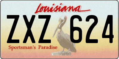 LA license plate ZXZ624
