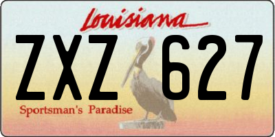 LA license plate ZXZ627