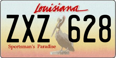 LA license plate ZXZ628