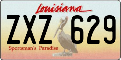 LA license plate ZXZ629