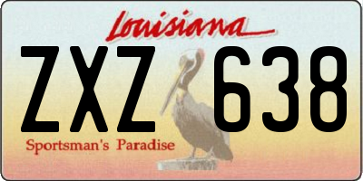 LA license plate ZXZ638