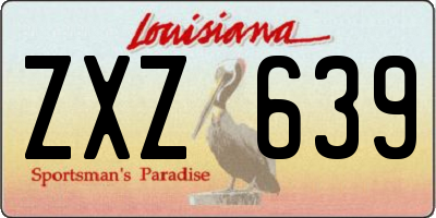 LA license plate ZXZ639