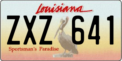 LA license plate ZXZ641