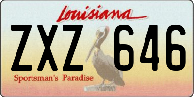 LA license plate ZXZ646