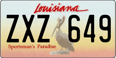 LA license plate ZXZ649