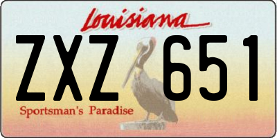 LA license plate ZXZ651