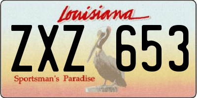 LA license plate ZXZ653