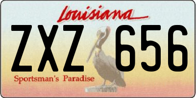 LA license plate ZXZ656