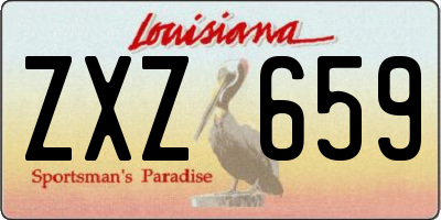 LA license plate ZXZ659