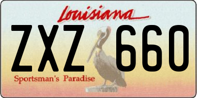 LA license plate ZXZ660