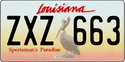 LA license plate ZXZ663