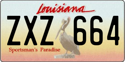 LA license plate ZXZ664