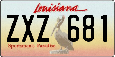 LA license plate ZXZ681
