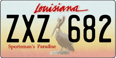 LA license plate ZXZ682
