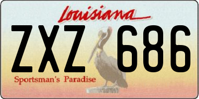 LA license plate ZXZ686