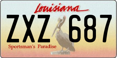 LA license plate ZXZ687