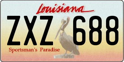 LA license plate ZXZ688