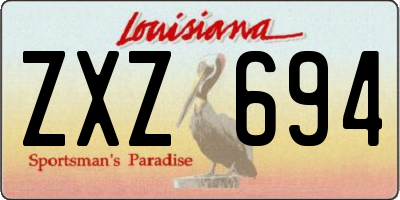 LA license plate ZXZ694
