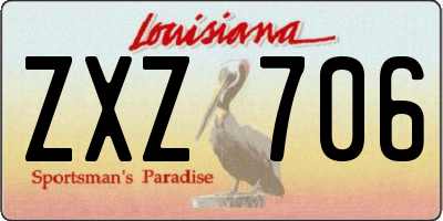 LA license plate ZXZ706