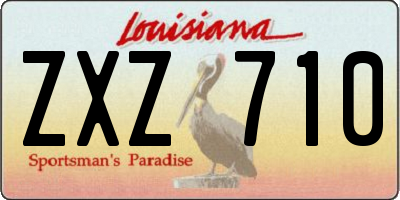 LA license plate ZXZ710