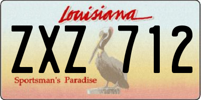 LA license plate ZXZ712
