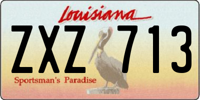 LA license plate ZXZ713