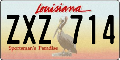LA license plate ZXZ714