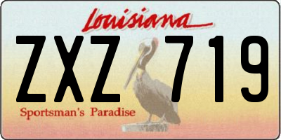 LA license plate ZXZ719