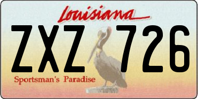 LA license plate ZXZ726
