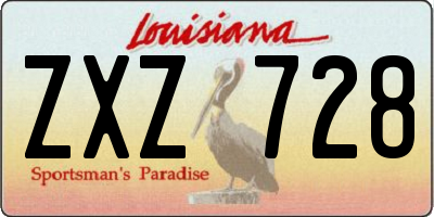 LA license plate ZXZ728