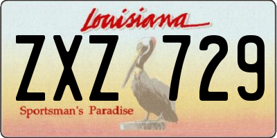 LA license plate ZXZ729