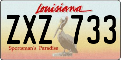 LA license plate ZXZ733