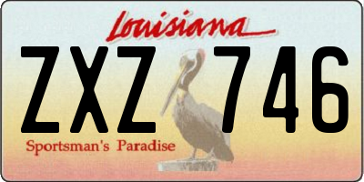 LA license plate ZXZ746