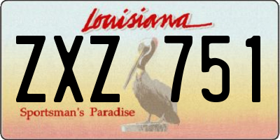 LA license plate ZXZ751