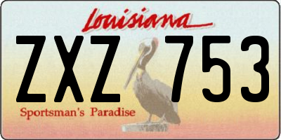 LA license plate ZXZ753