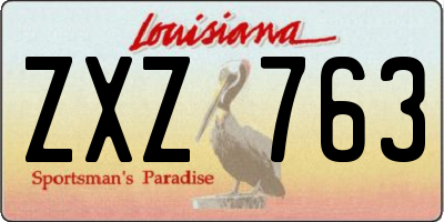 LA license plate ZXZ763
