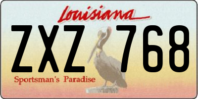 LA license plate ZXZ768