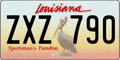 LA license plate ZXZ790