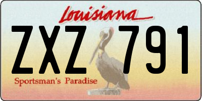 LA license plate ZXZ791
