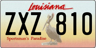 LA license plate ZXZ810