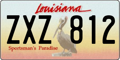 LA license plate ZXZ812