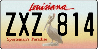 LA license plate ZXZ814